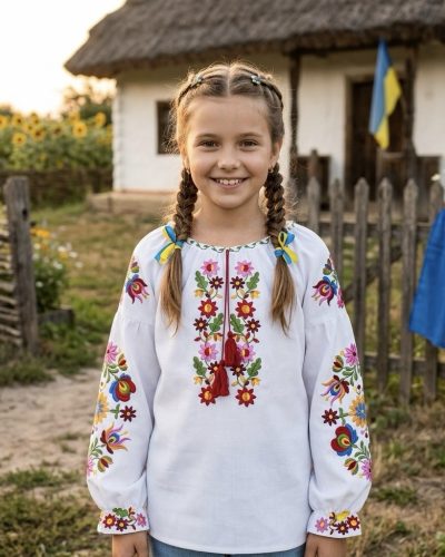 Вишиванка блузка на дівчинку 122-146 розмір