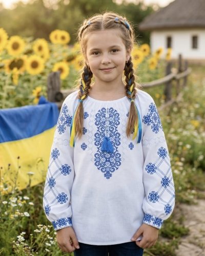 Вишиванка блузка на дівчинку бохо 122-146 розміри